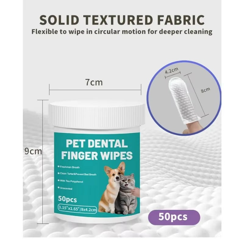 FreshPaws™ vlažne maramice za prste za njegu zubi