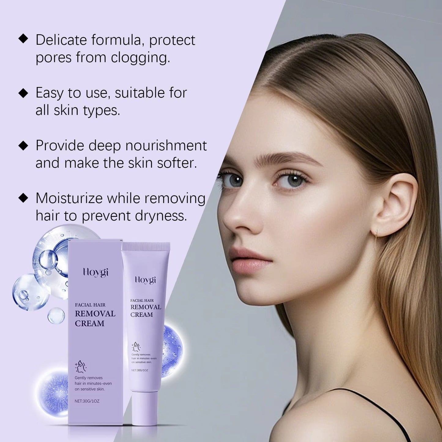 GlowSoothe™ krema za uklanjanje dlačica s lica
