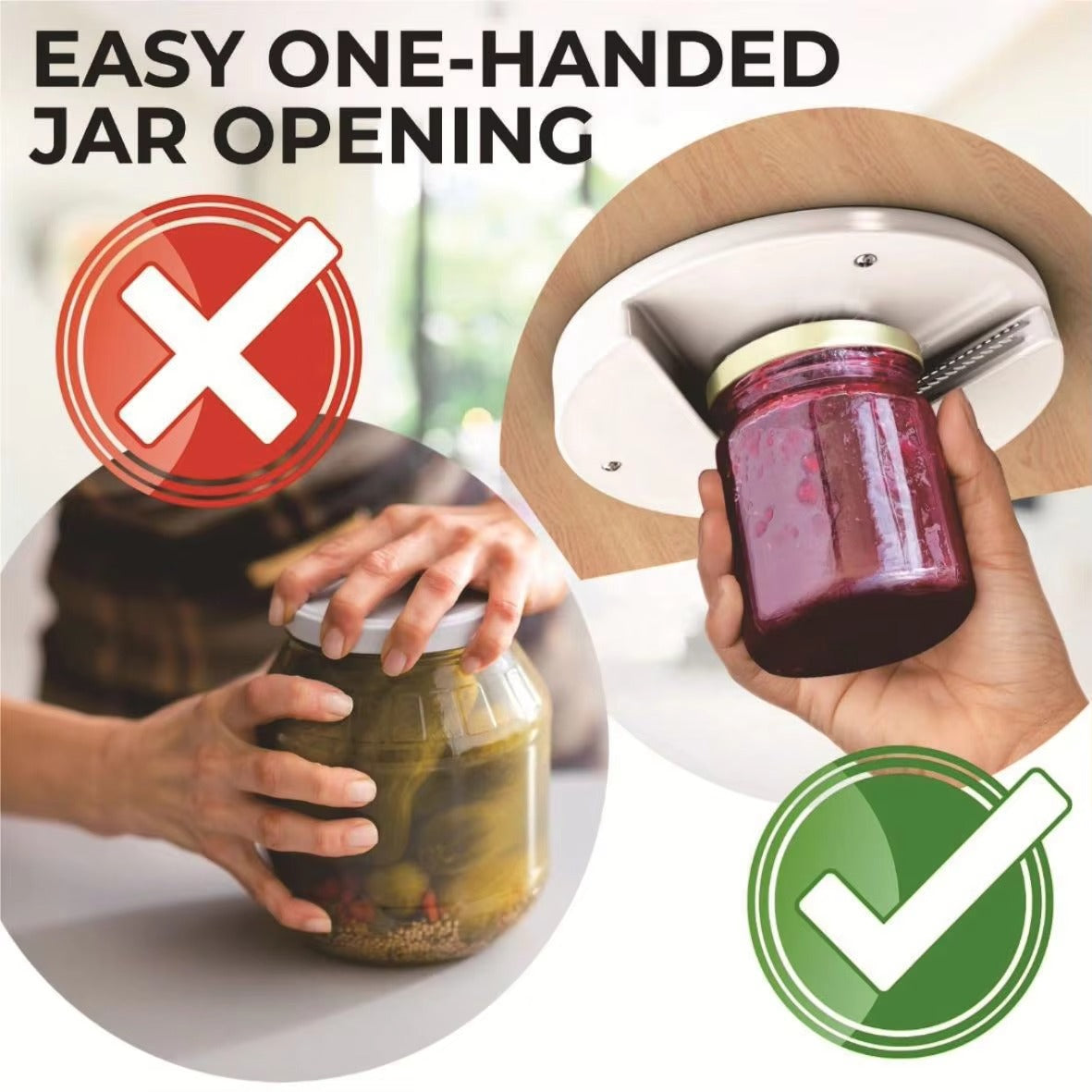 GripEase Jar Master Jednostavni otvarač za staklenke za svaku kuhinju